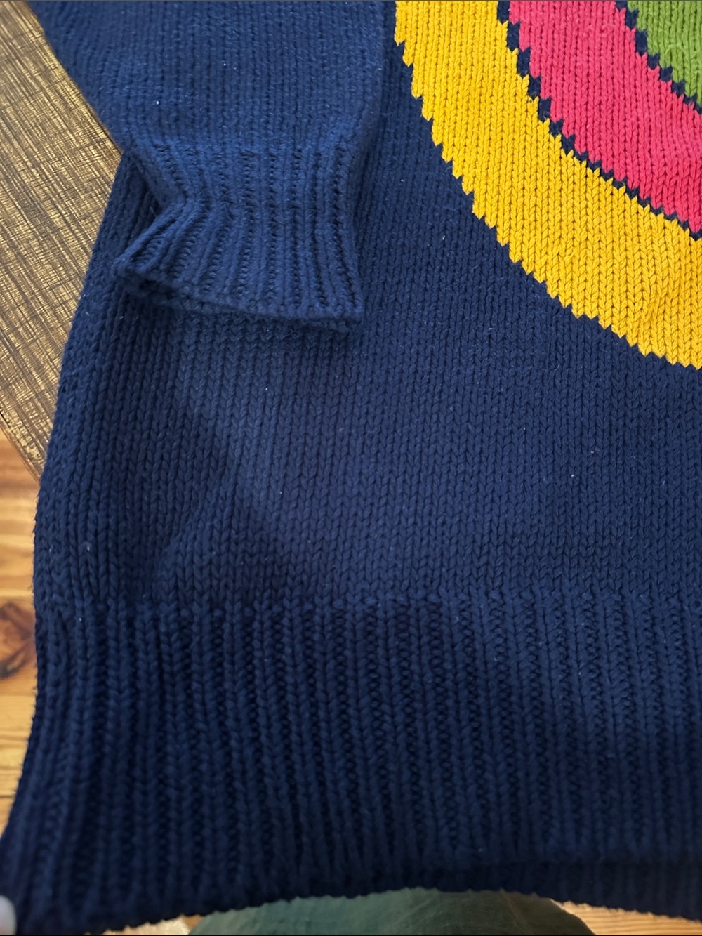 Perry ELLIS vintage 80s cotton skeeball long soft sweater. unisex. - Picture 4 of 4